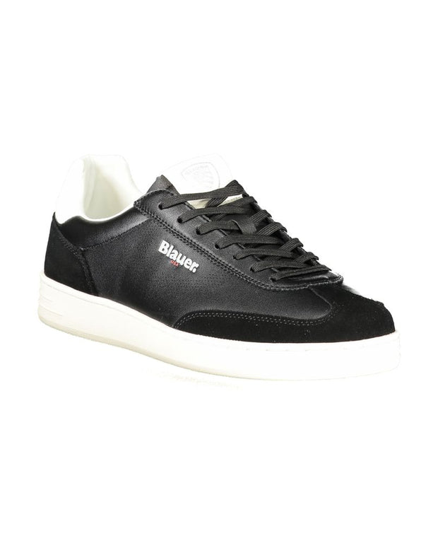 Black Leather Men Sneaker