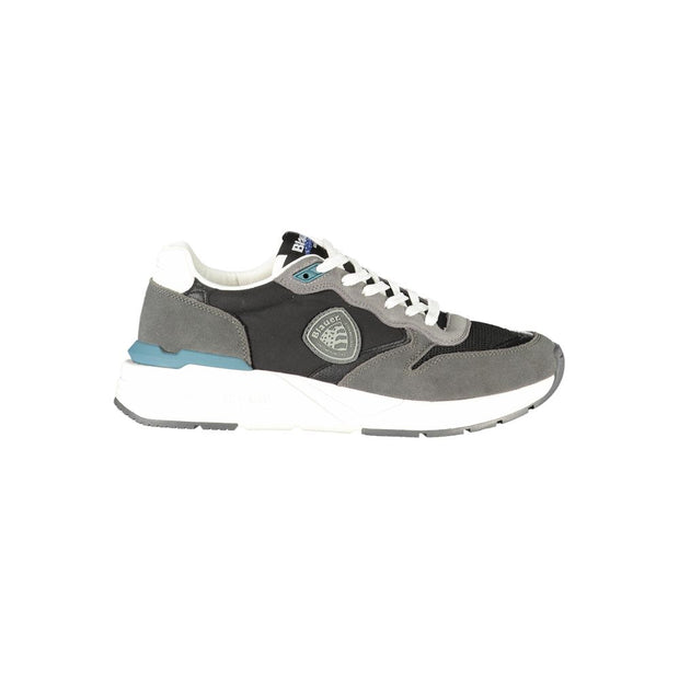 Black Leather Men Sneaker