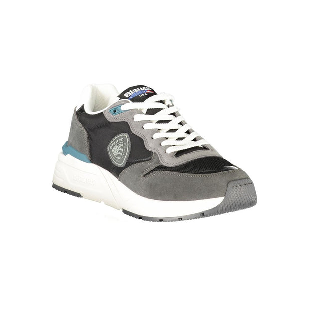 Black Leather Men Sneaker