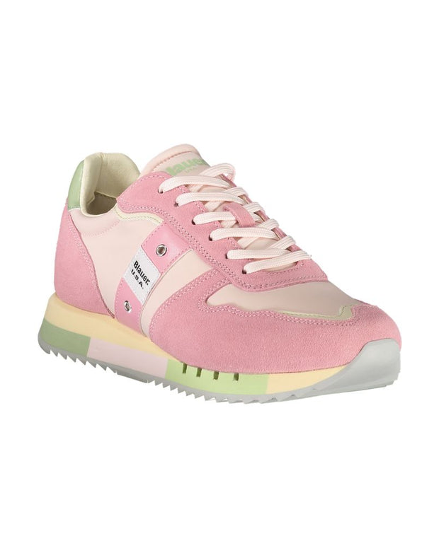 Pink Leather Women Sneaker