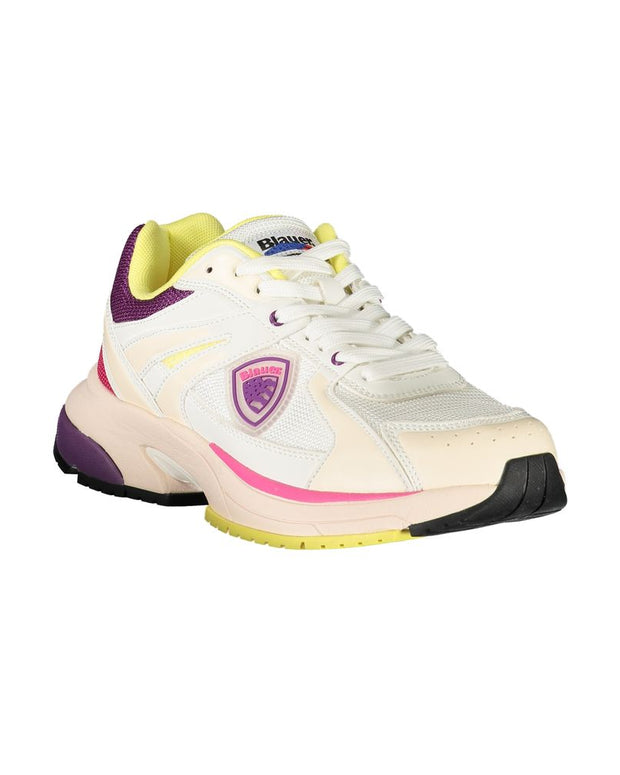 White Polyester Women Sneaker