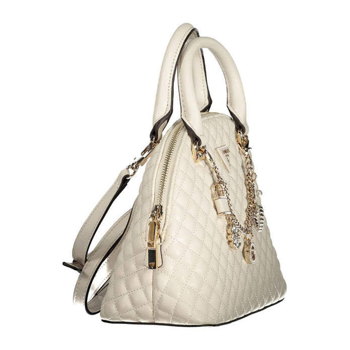 White Polyethylene Women Handbag
