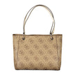 Beige Polyethylene Women Handbag