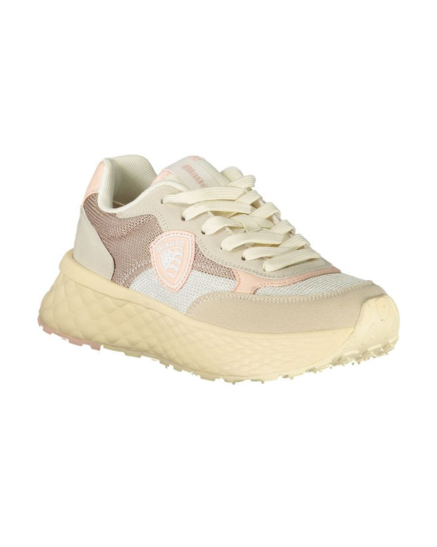 Beige Polyester Women Sneaker