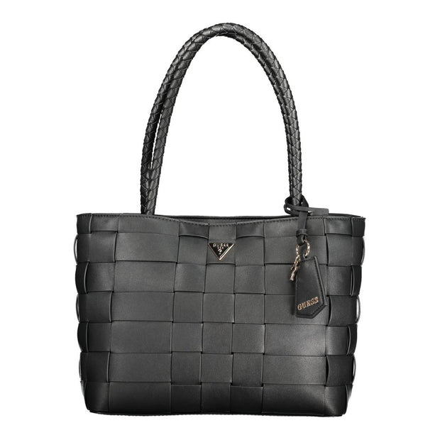 Black Polyethylene Women Handbag