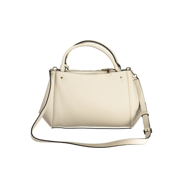 White Polyethylene Women Handbag