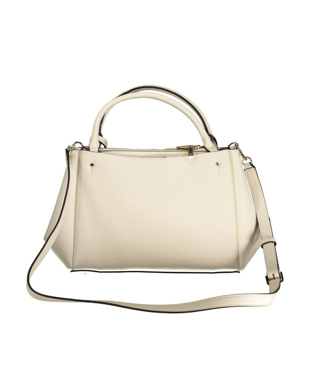 White Polyethylene Women Handbag