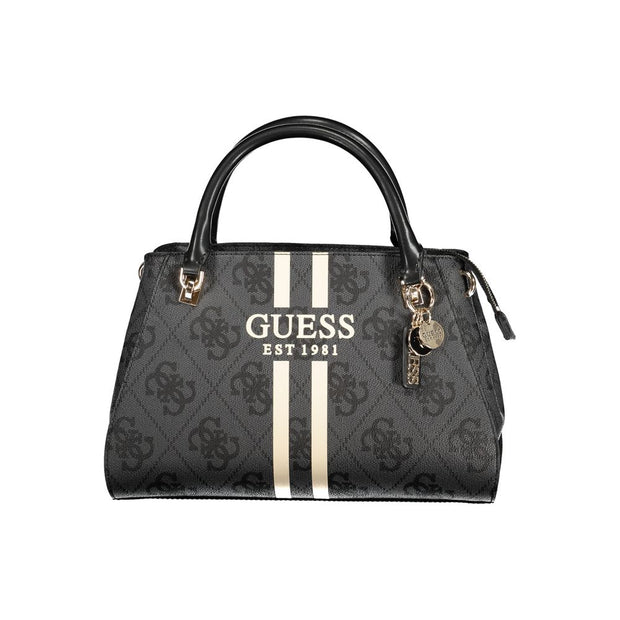 Black Polyethylene Women Handbag