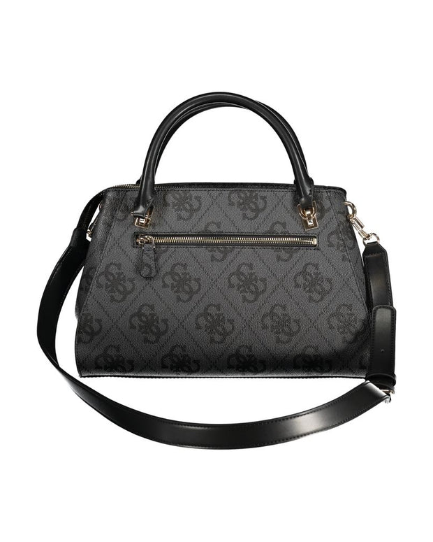 Black Polyethylene Women Handbag