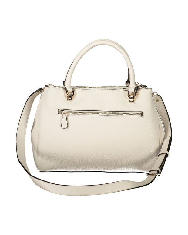 White Polyethylene Women Handbag