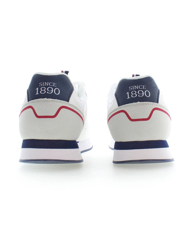White Polyester Men Sneaker