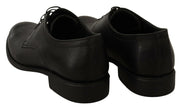 Black Lace Up Leather Men Formal Derby Shoes