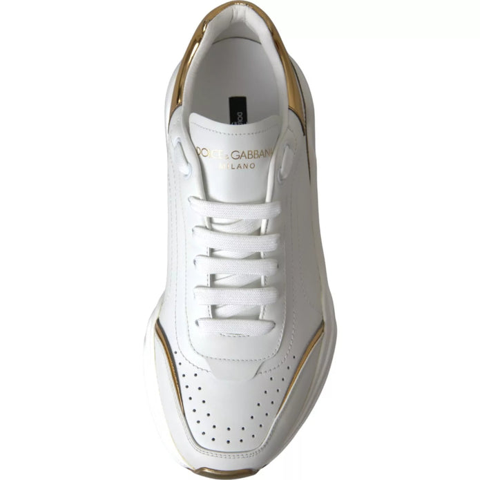 White Gold DAYMASTER Leather Sneakers Mens Shoes