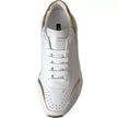 White Gold DAYMASTER Leather Sneakers Mens Shoes