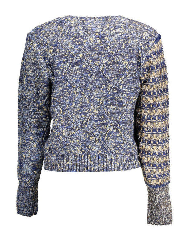 Blue Polyester Sweater