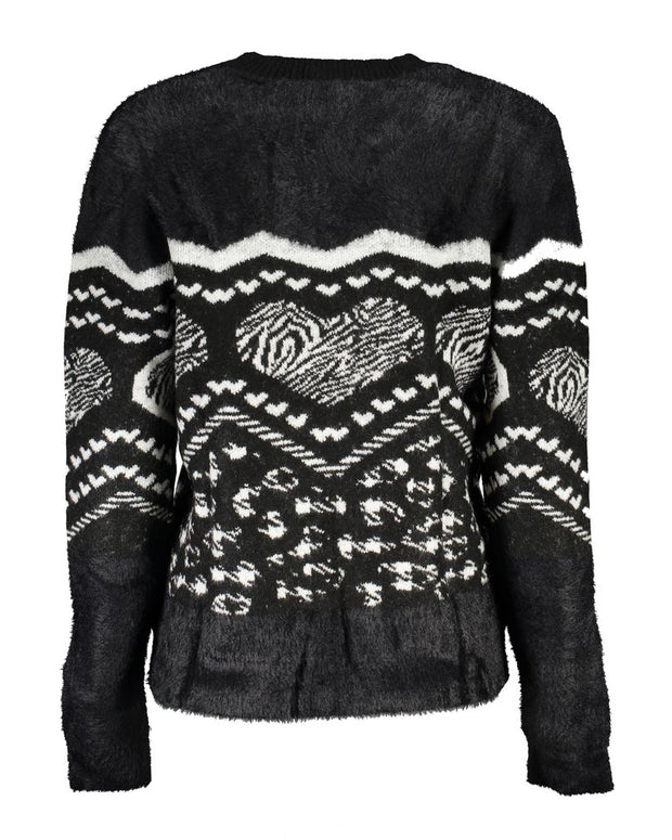 Black Polyester Sweater