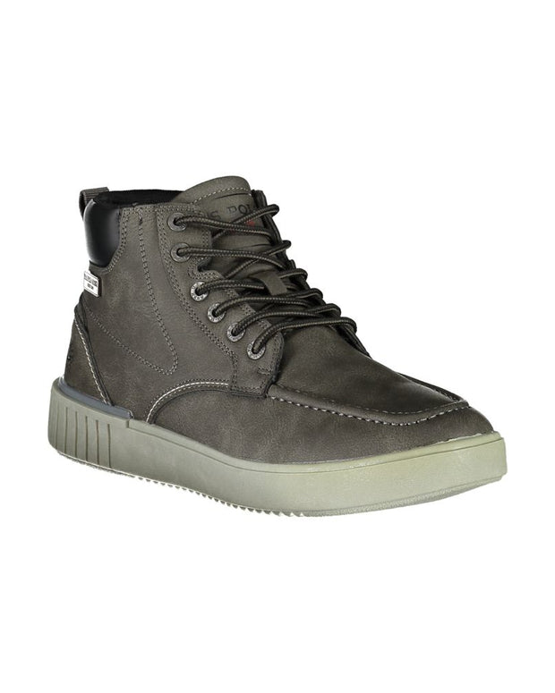 Gray Polyester Boot