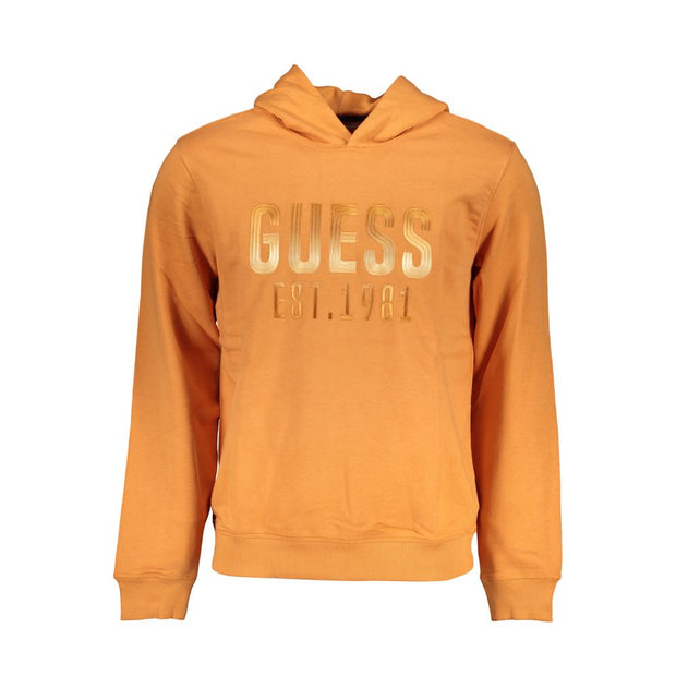 Orange Cotton Men Sweater