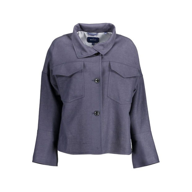 Blue Cotton Jackets & Coat