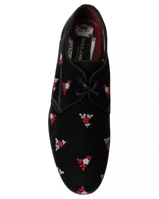 Black Floral Velvet Formal Dress