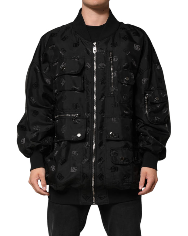 Black Cargo Windbraker Logo Mania Jacket