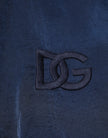 Blue Nylon DG Embroidery Men Bomber Jacket