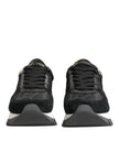 Black Gray Leopard Low Top Sneakers Shoes
