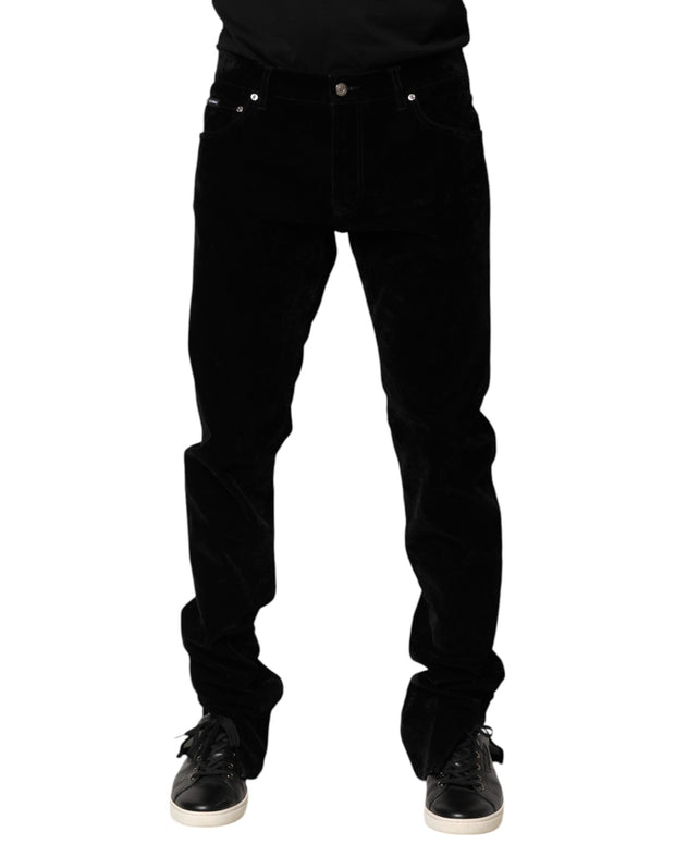 Black Cotton Men Dress Formal Trouser Pants