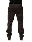 Brown Cotton Stretch Cargo Men Trouser Pants