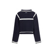 Cardigan with contrasting profiles