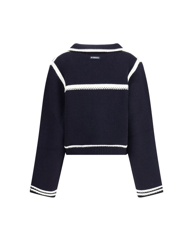 Cardigan with contrasting profiles
