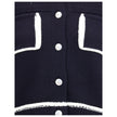 Cardigan with contrasting profiles