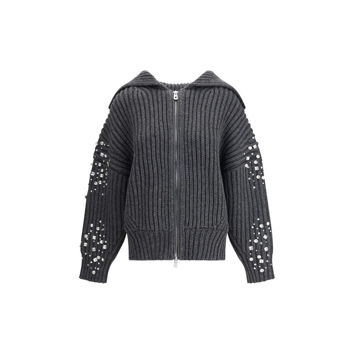 Rhinestones wool Cardigan