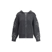 Rhinestones wool Cardigan