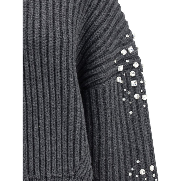 Rhinestones wool Cardigan
