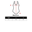 Orange Polyester One-Piece Swimsuit