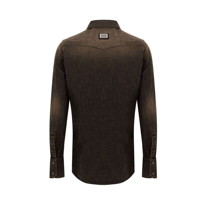 Brown Cotton Denim