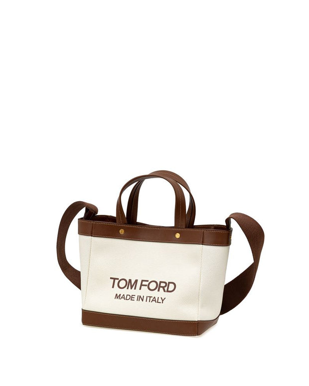 Beige Cotton Tote Bag