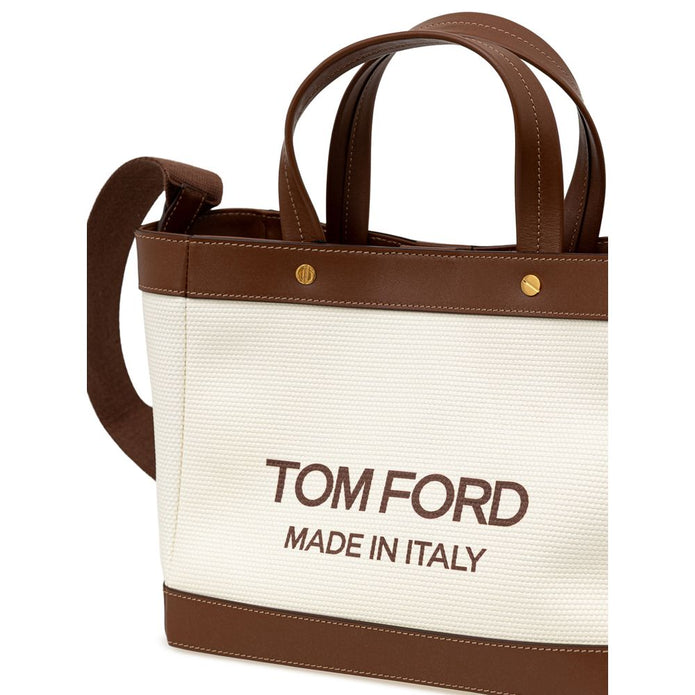 Beige Cotton Tote Bag