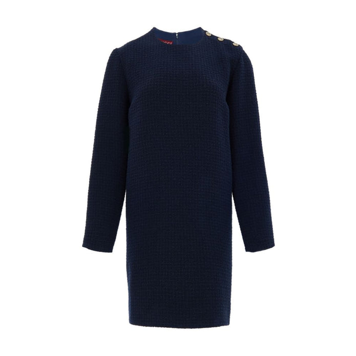 Navy Blue Wool Short