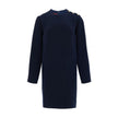 Navy Blue Wool Short