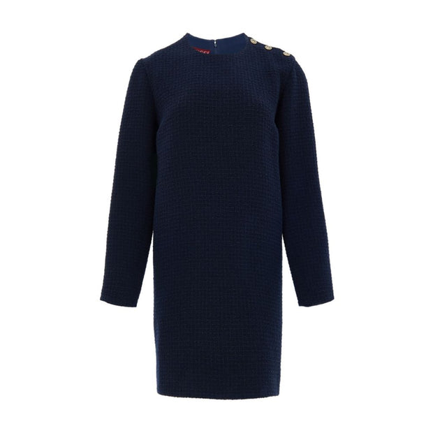 Navy Blue Wool Short