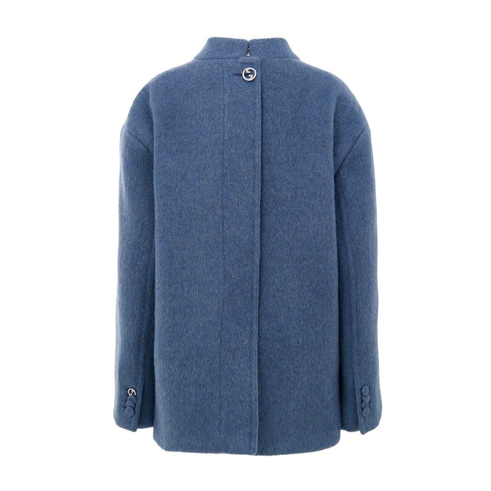 Light Blue Wool Jackets & Coat