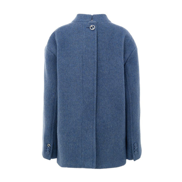 Light Blue Wool Jackets & Coat