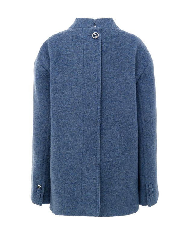 Light Blue Wool Jackets & Coat