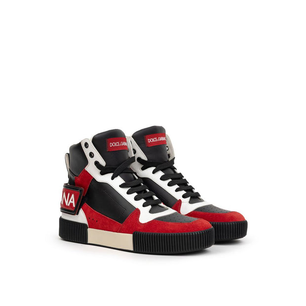 Bicolor Leather High Top