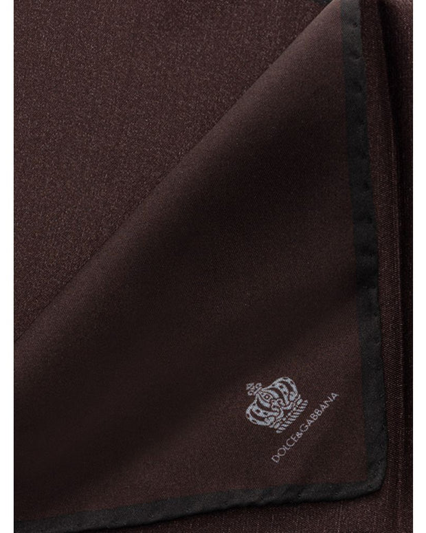 Brown Silk Pocket Square