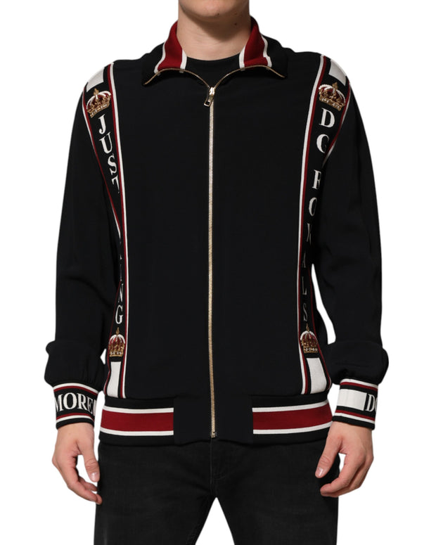 Black DG King Full Zip Sweatshirt  Sweater