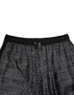Gray Black Silk DG Logo Men Bermuda Shorts