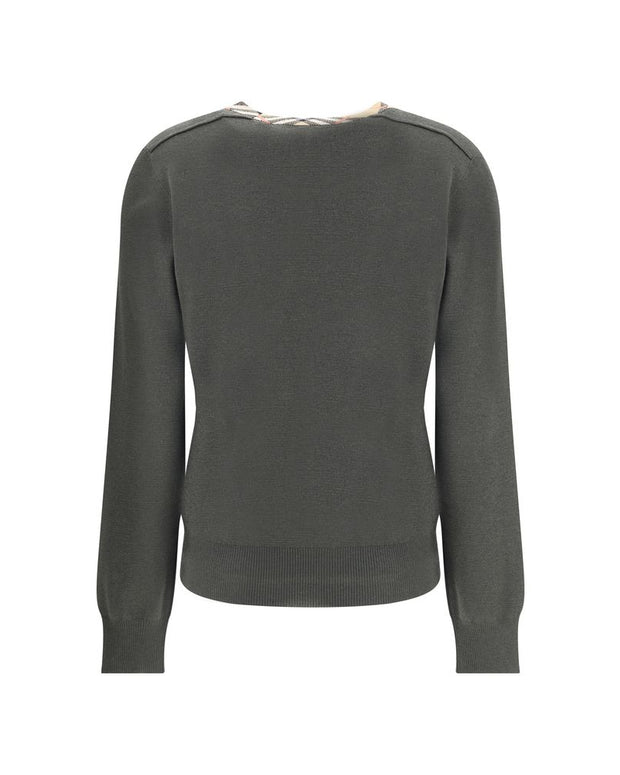 Wool Pullover with Check